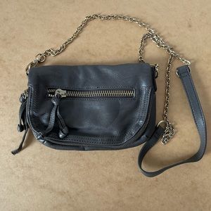 Forever 21 F21 grey zipper shoulder bag